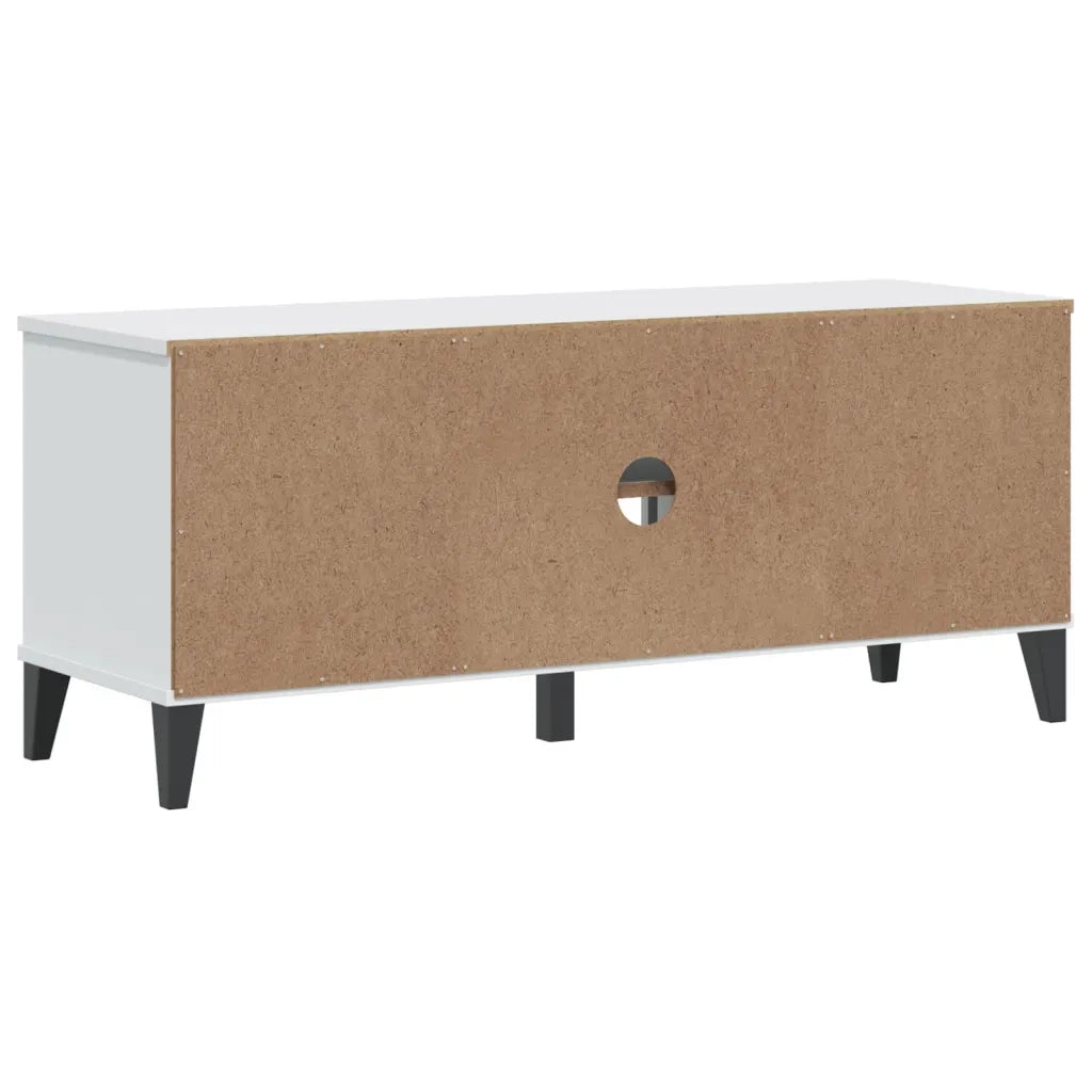 Panca Portascarpe-Sgabello-Panca Scarpiera VIKEN Bianca 106x35x45 cm Legno Multistrato