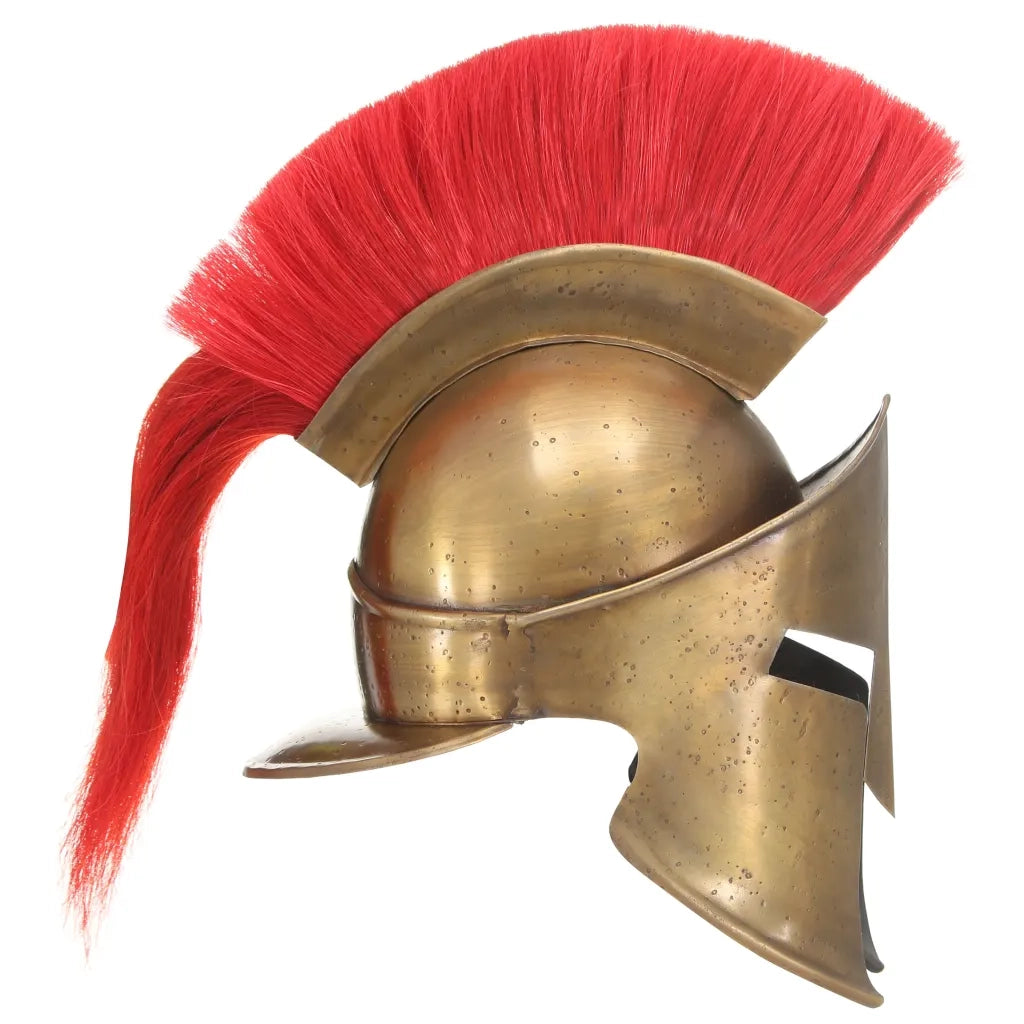 Elmo da Guerriero Greco Antico per LARP in Acciaio Ottone CFW7593681