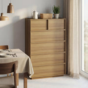 CASSETTIERA a 6 cassetti 80 x 48 x 127 cm effetto rovere