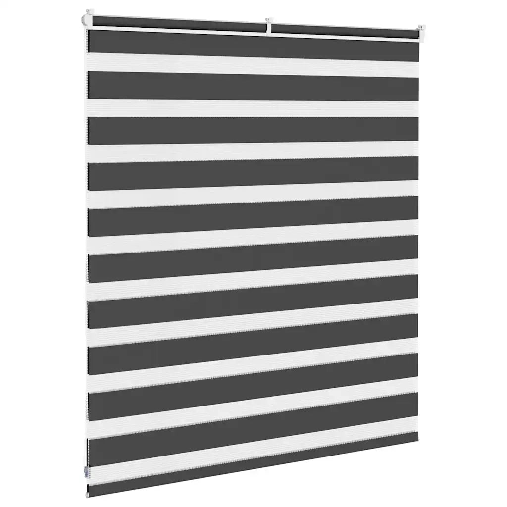 Tenda a Rullo Zebra Nero Larghezza Tessuto 115,9 cm Poliestere