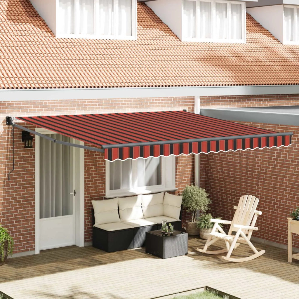 Tettuccio Elettrico Retrattile arancione e marrone 400 × 300 cm 3330516