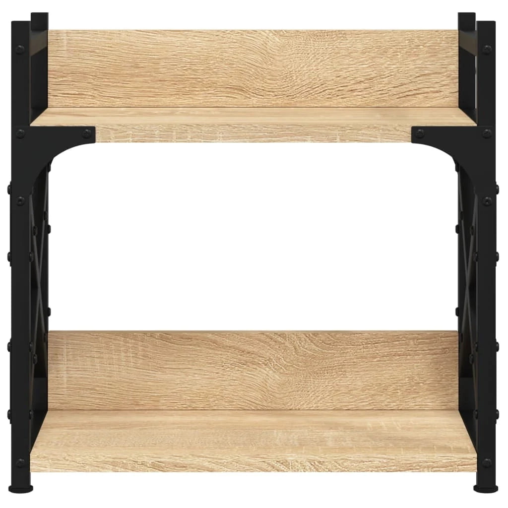Supporto per stampante a 2 livelli Sonoma scrivania/mobile per ufficio 40 x 20 x 40 cm marrone 02_0044793