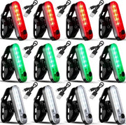 Illuminazione di navigazione a batteria per barche, illuminazione a batteria per kayak da notte, illuminazione di sicurezza a LED a batteria per barche pontone, 4 impostazioni di lampeggio.