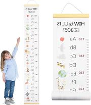 Grafico di Crescita per Muro con Scala di Misura per Bambini - Tavola di Misura per Giardino per Bambini con Animali - Grafico di Crescita con Scala di Misura per Bambini.