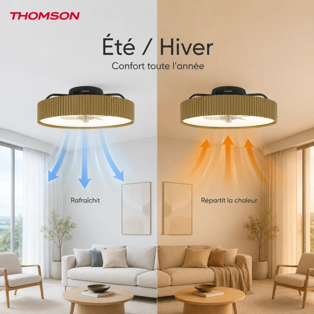 Ventilatore da soffitto con luce e telecomando incluso THOMSON ALMA