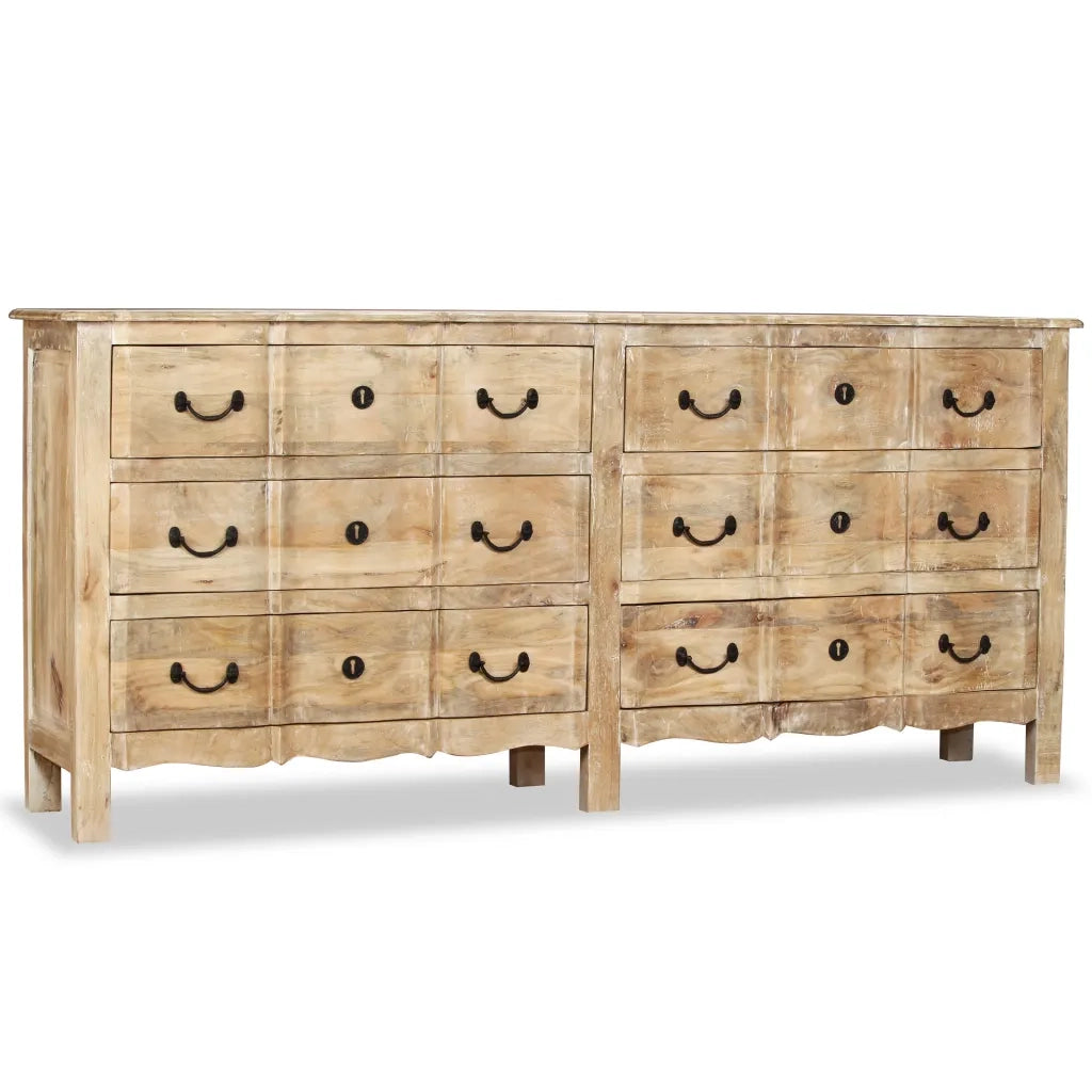 Credenza in Legno Massello di Mango 200x40x90 cm 243986