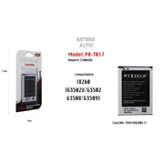 Trade Shop - Batteria Compatibile Samsung Galaxy Trend 3 I8260 Maxtech Li-ion Battery 2100mah Pa-t017 -