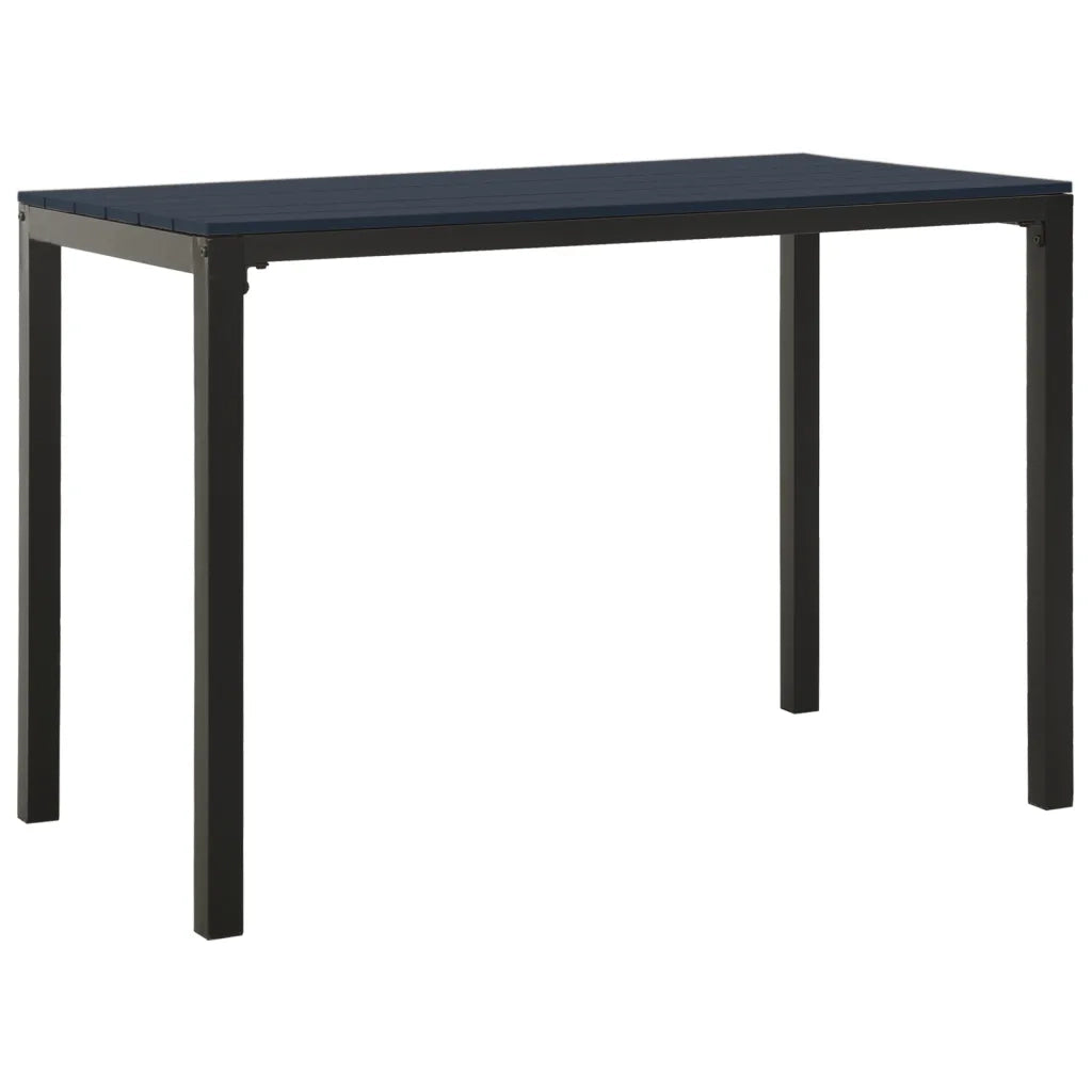 Set da Pranzo da Giardino 3 pz in Acciaio e WPC Nero cod mxl 36606