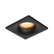 Faretto incasso quadrato 8,5cm nero IP44 GU10 Italux