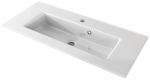 Mobile Bagno Sospeso 80 cm Lavabo e Specchio Tavassi Urano Bianco Lucido