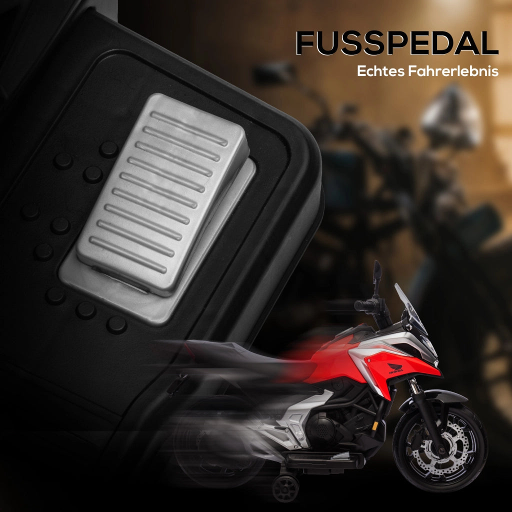Moto Elettrica per Bambini ¨C Zephmum ¨C Rosso con Luci e Musica