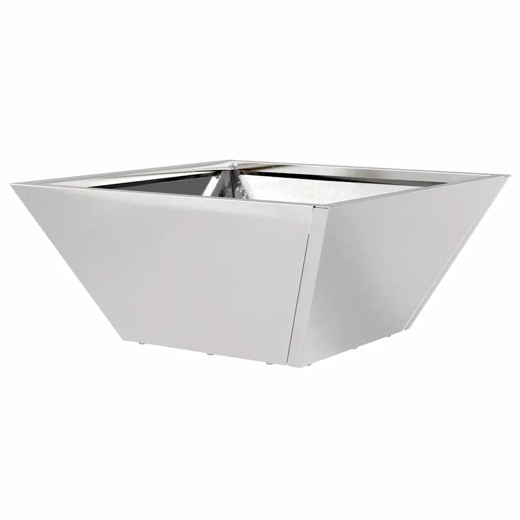Vaso da giardino Argento 35 x 35 x 15 cm Acciaio inossidabile 873804