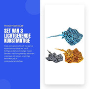 Set di 3 Pesci Artificiali Illuminanti per Decorazione di Acquario