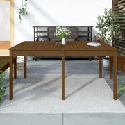 Tavolo da Giardino Ambra 159,5x82,5x76cm Legno Massello di Pino 823979