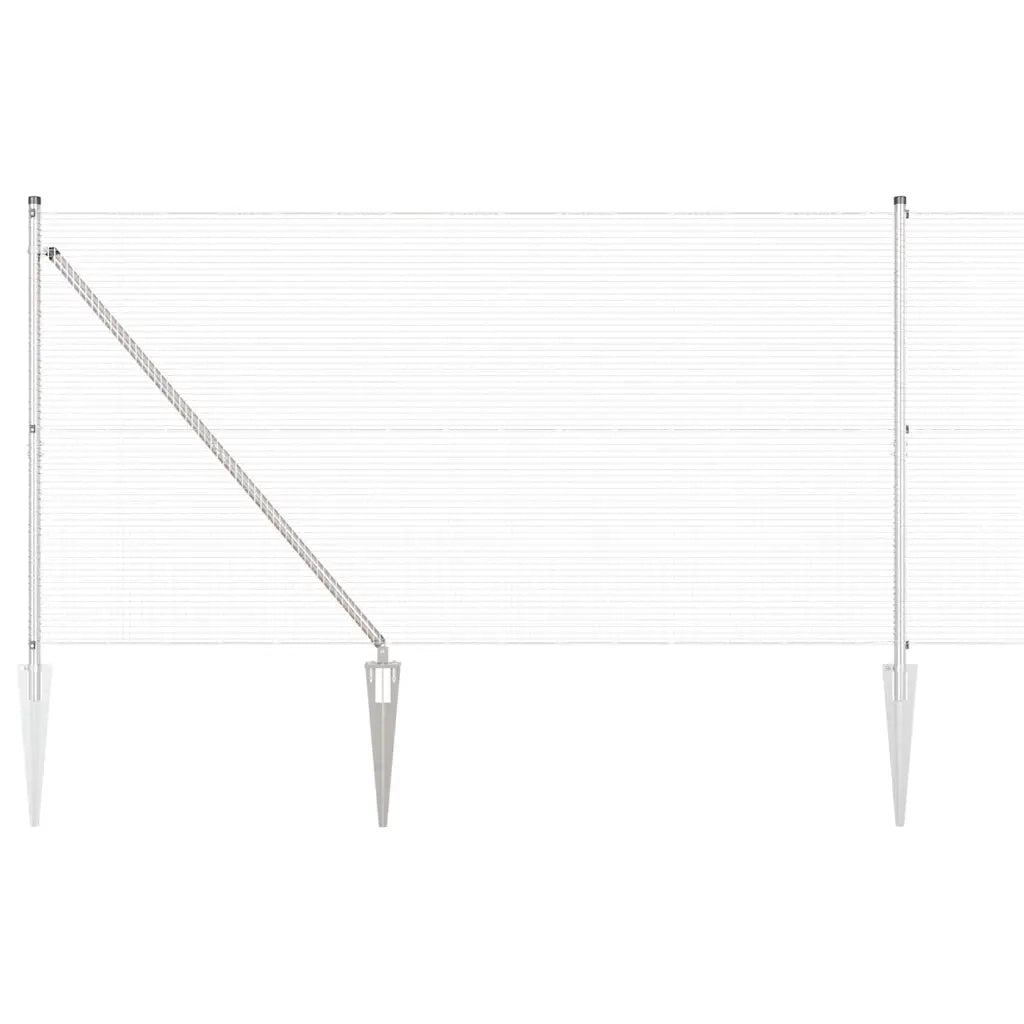 Palo della recinzione Argento 25 x 1,4 m (rete 16 x 16 mm)