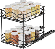 Organizzatore di spezie estratto - cassettiere organizzatore - 2 strati - materiale nero