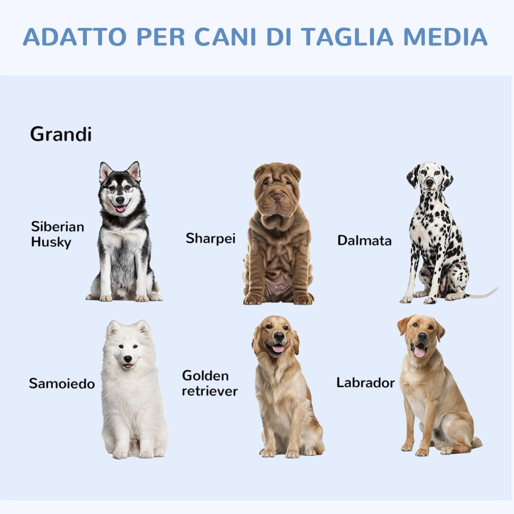 Trasportino in Acciaio per Animali Pieghevole Nero 122x77x82 cm