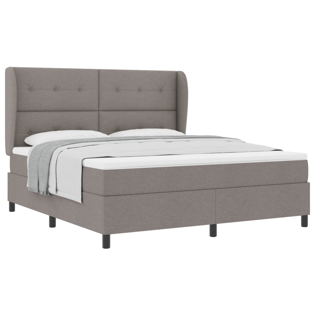 Letto a contenitore con materasso, Tortora, 180x200 cm, Tessuto