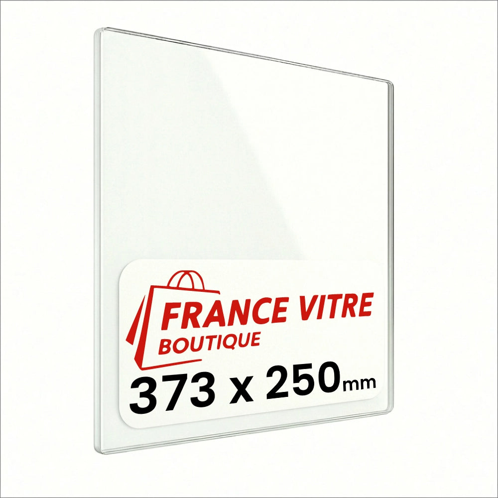 MICON DISTRIBUTION - modello : nevada - 373 x 250 x 4 mm - Vetro per stufa a legna - vetro camino di ricambio - vetro per caminetto resistente al fuoco - France Vitre