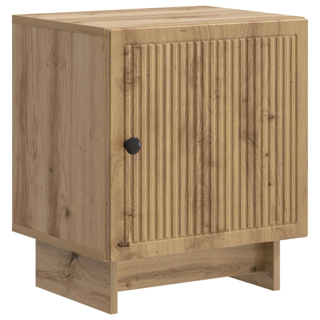 Set di 2 Comodini | Armadio da Notte | Mobiletto da notte Rovere Artigianale 43 x 34,5 x 50 cm