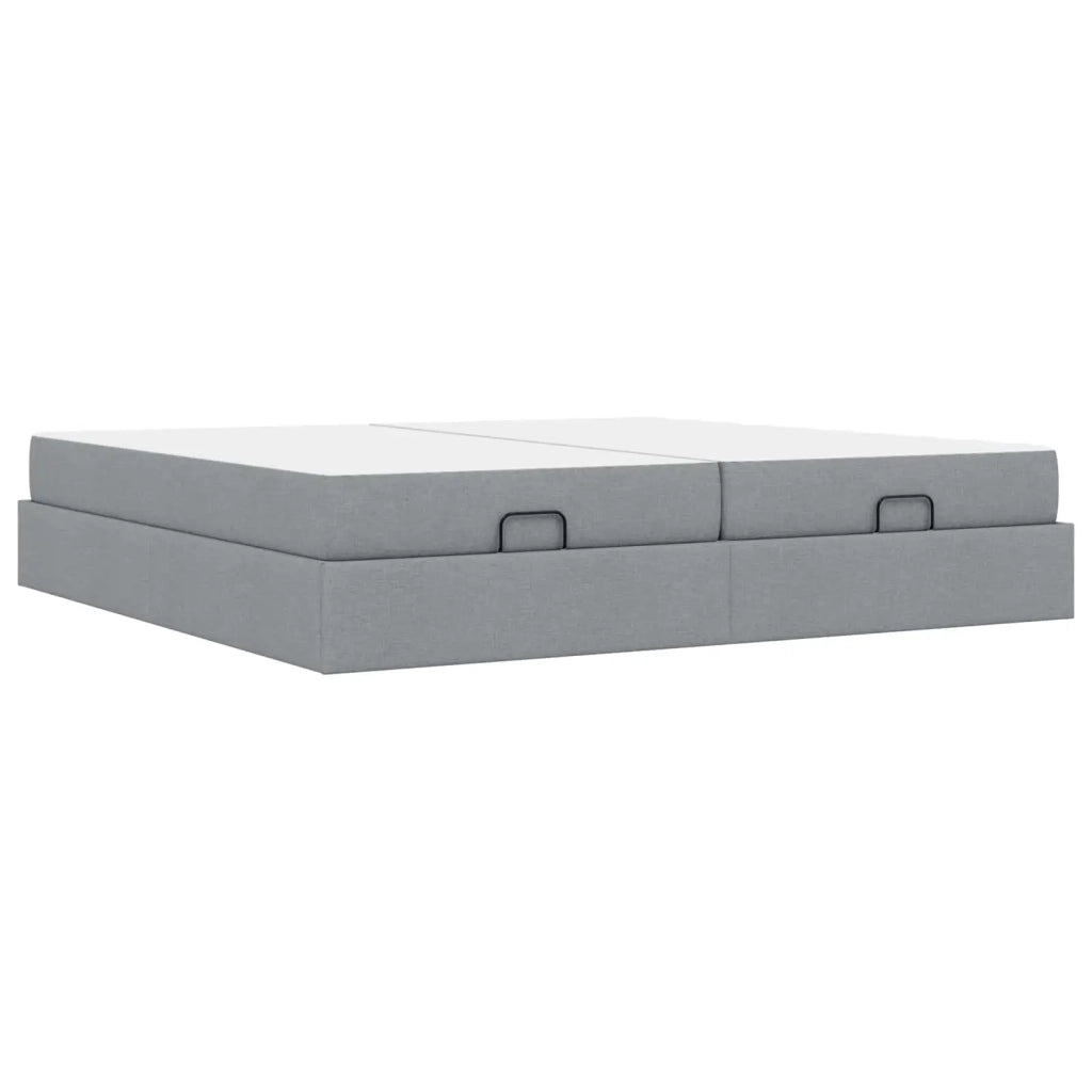 Struttura letto con materasso 2 pcs Grigio chiaro Tessuto 3399515