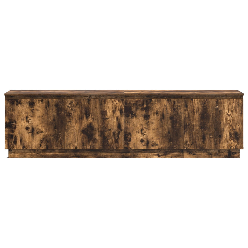Mobile TV con LED Rovere Affumicato 180x38x49 cm Legno Ingegnerizzato