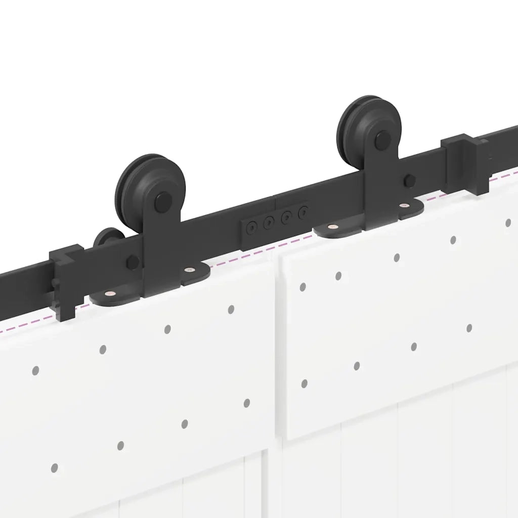 Kit di Binari per Porte Scorrevoli 305 cm Acciaio Nero CFW8375246