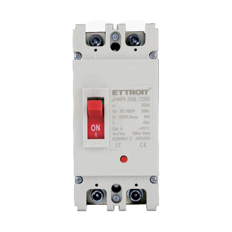 MCCB Interruttori Scatolati Magnetotermici DC Fotovoltaico 2P 10kA 200A DC 500V IP20 IEC60947-2