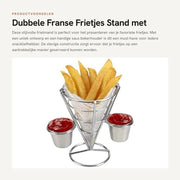 Piatto per Frittelle Francesi - Manico a Cono - Manico a Spigoli in Metallo - Contenitore per Salsiccia - Piastra Creativa per Snack - Sostenibile e Pratico - Stand per Snack