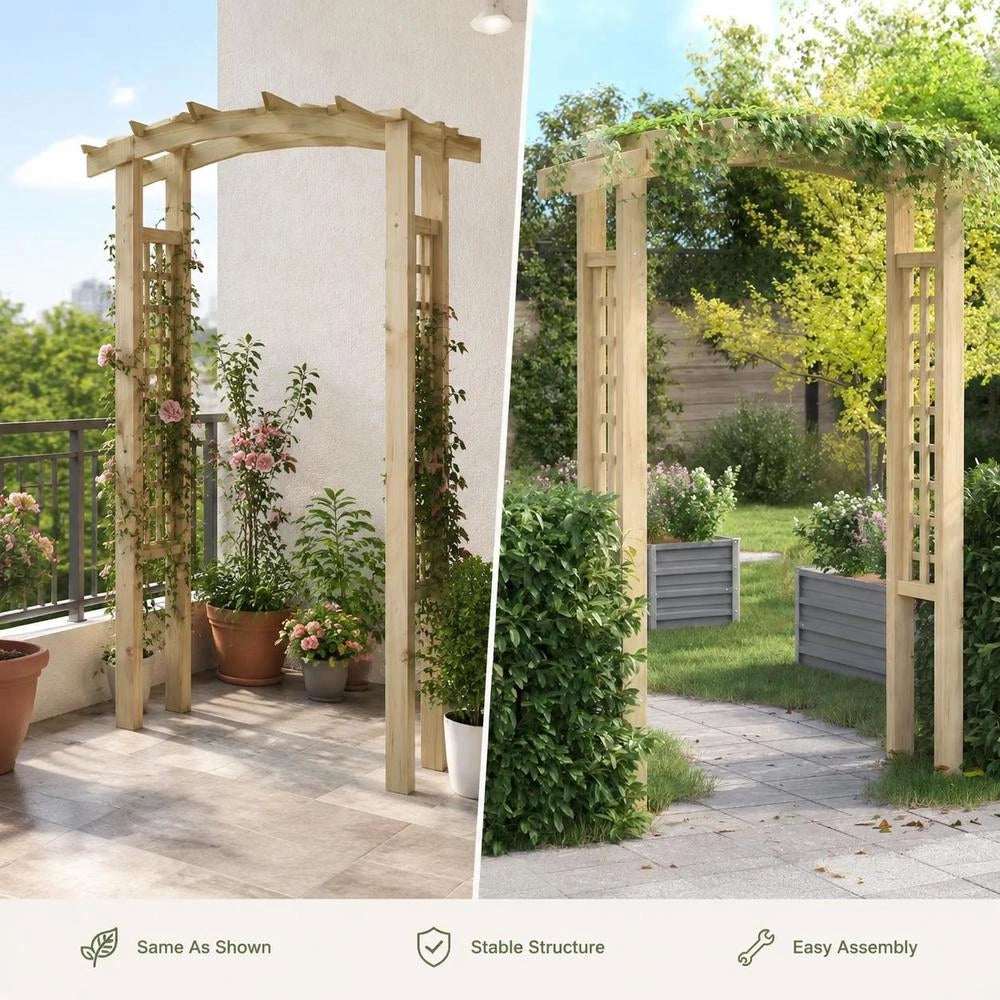 Garden Arch 150x60x210 Cm Wood