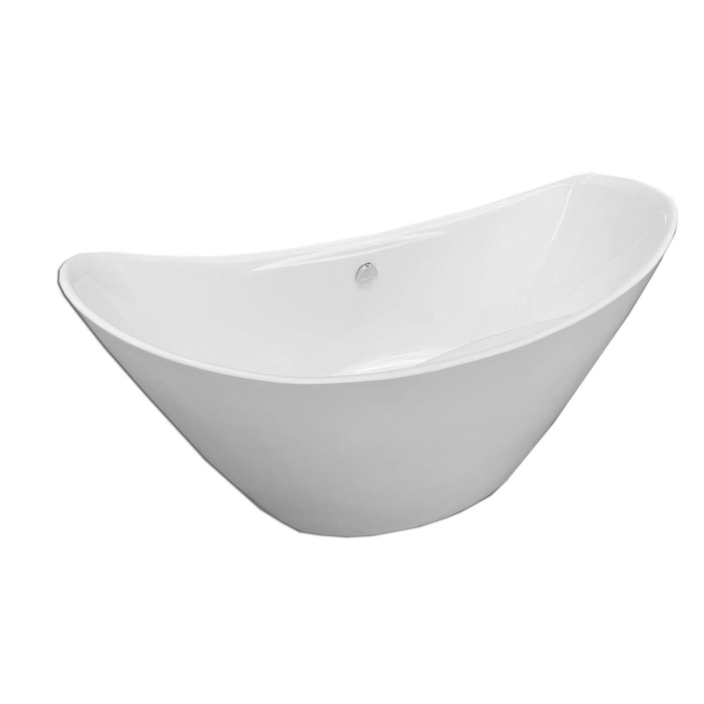Vasca freestanding bianca moderna 172 X 72 cm – Wanda