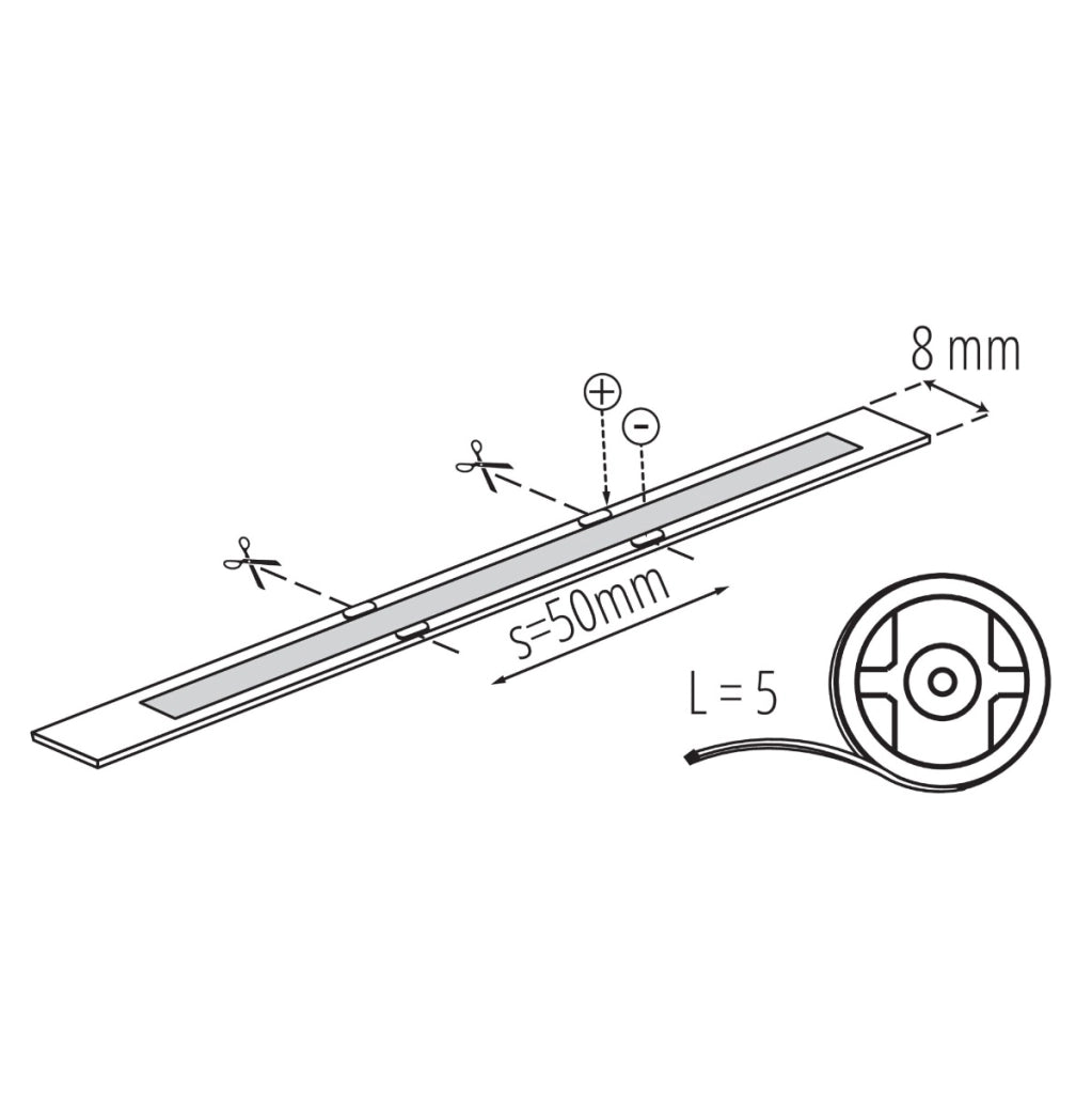 Striscia LED COB dimmerabile 5m 3W/m 4000K 24V IP65 Kanlux