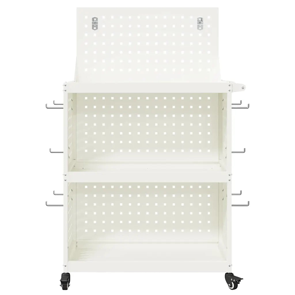 Carrello per Attrezzi con lo scaffale Bianco 65 x 35 x 111 cm CFW4466925