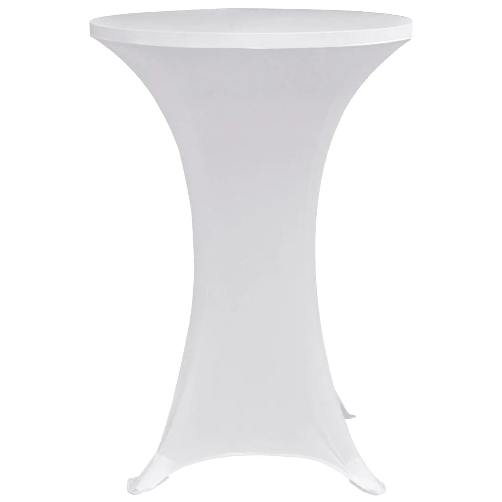 Coperture Verticali per Tavolo 4 pz Ã˜60 cm Bianco Elastico