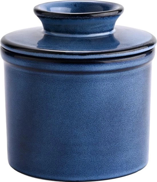Vaso di Stoccaggio per Burro - Design a Contatto con l'Acqua - Blu del Mare - Stile e Funzionalità
