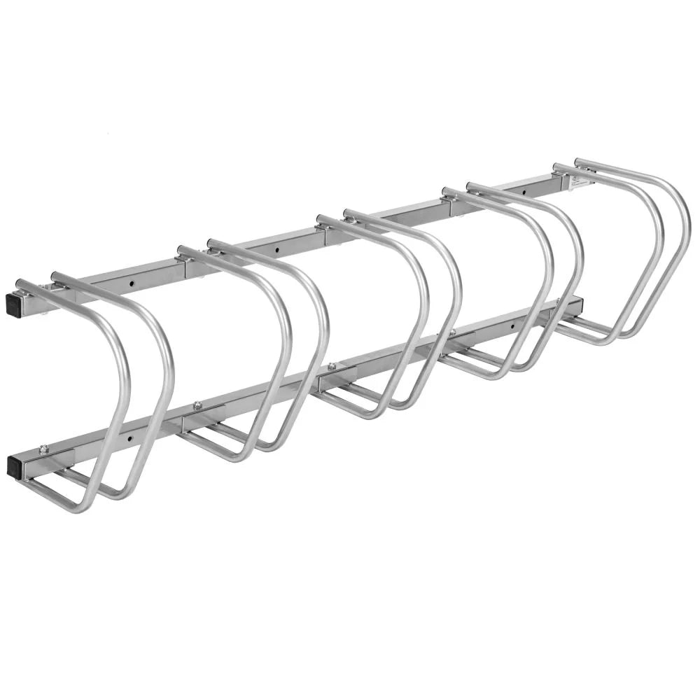Sistema di supporto per rastrelliere per biciclette rastrelliera inclinabile per 5 biciclette pratico garage da montare a pavimento o a parete acciaio 3408210