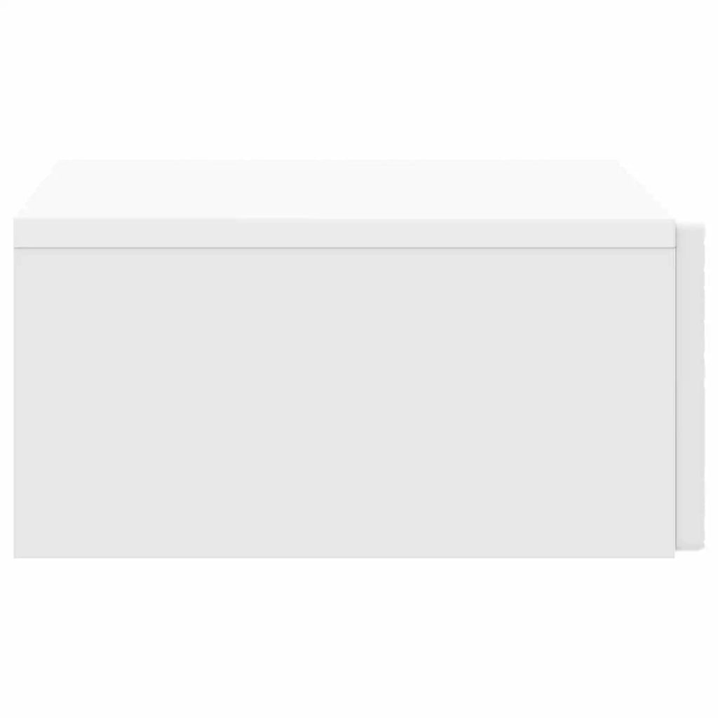 Tavolino da Parete Laterale Bianco Lucido 87,5 x 34,5 x 17 cm 898839