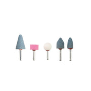 Mole abrasive al corindone con gambo ø mm 6. Set da 5 pezzi accessori trapano