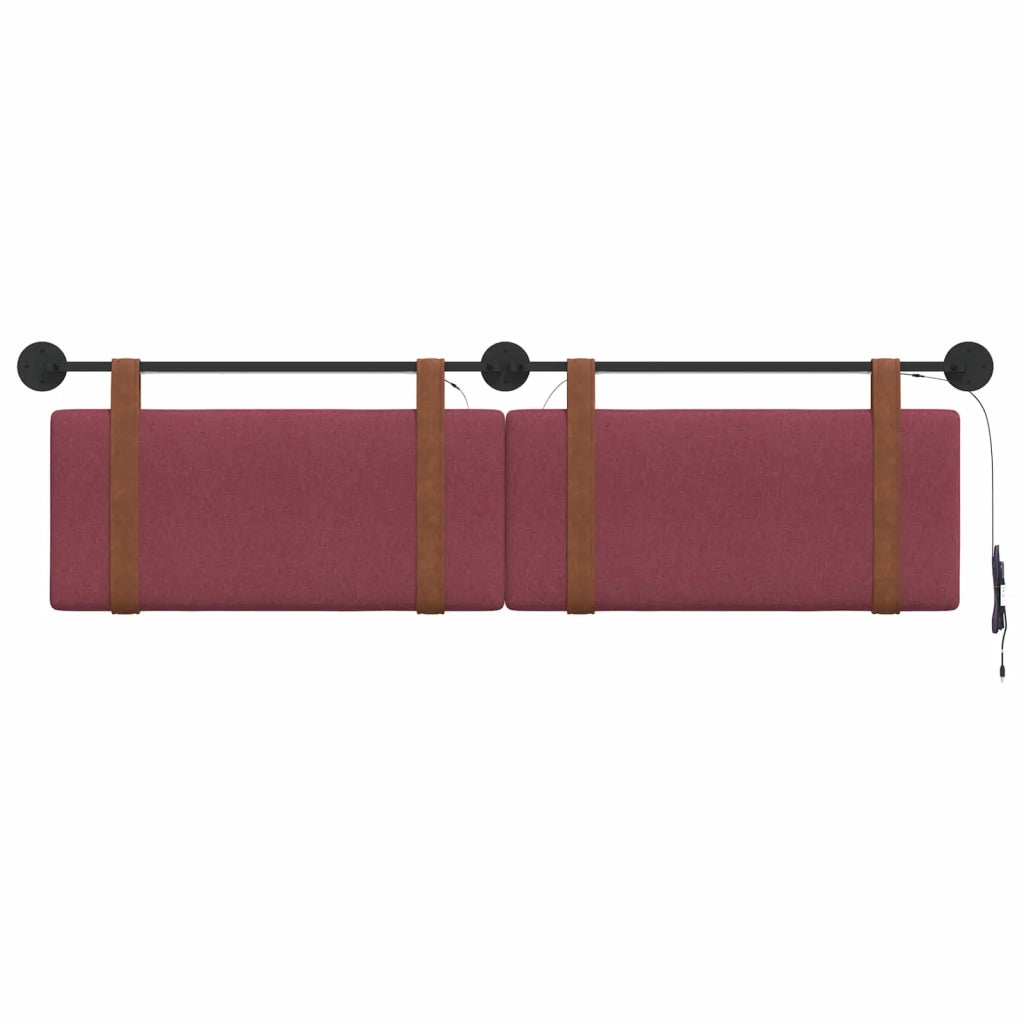 Testiera sospesa Con luce LED Rosso Vino PU Antico 3423987