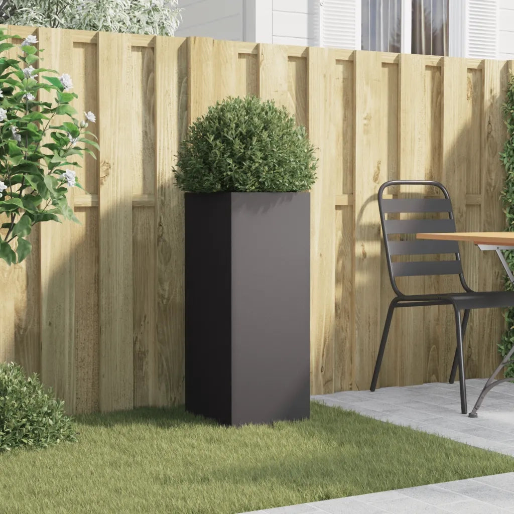 Fioriera Nera 32x27,5x75 cm in Acciaio Laminato a Freddocod mxl 88183