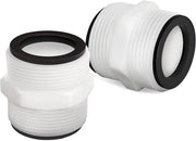 Due pezzi di connettore di slang - Adatto per connettore di corsia Intex - Adattatore di tubo per piscina 38 mm/1,5" , Bianco