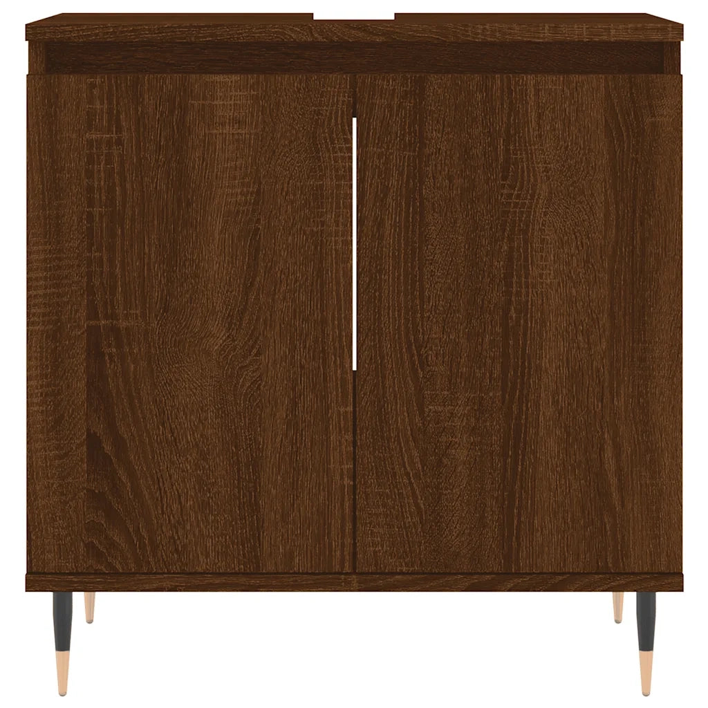 Armadietto Bagno Rovere Marrone 58x33x60cm in Legno Multistrato 831579
