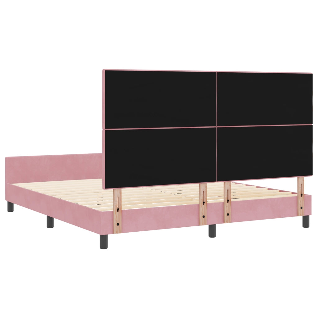 Letto in Velluto Rosa  180x200 cm