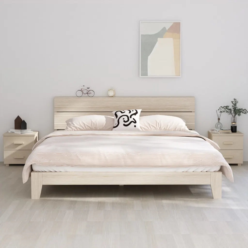 Comodini HAMAR 2 pz ambra 40x35x44,5 cm Legno Massello di Pino 340408