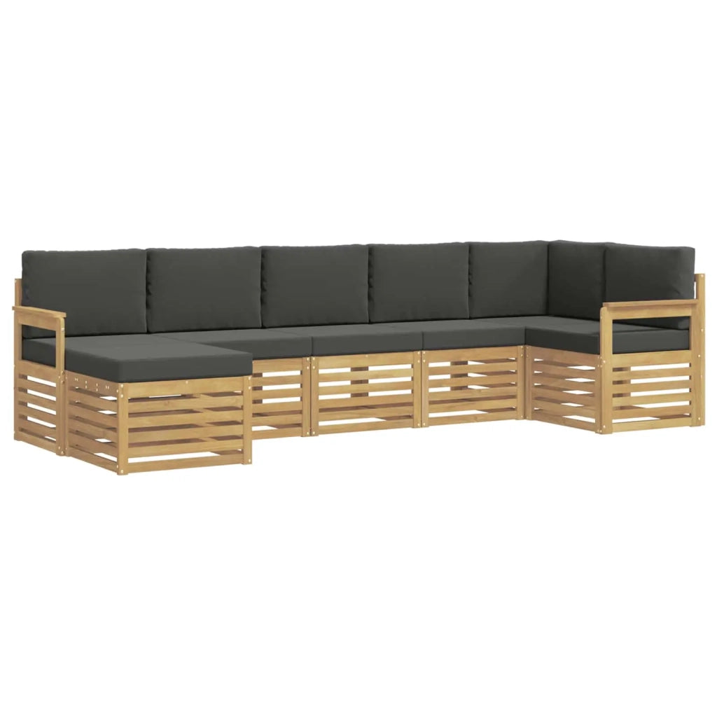 Set di divani da esterno 7 pcs Bianco e Antracite 3392182