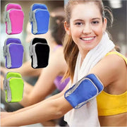Trade Shop - Marsupio Fascia Da Braccio Per Smartphone Corsa Fitness Sport 2 Taschini -