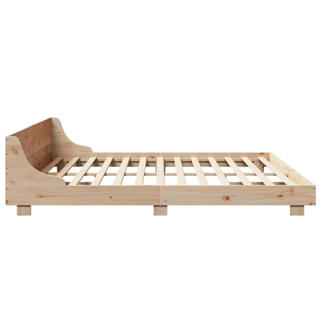 Letto senza Materasso 200x200 cm in Legno Massello di Pino