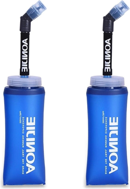 Ottiche da 350 ml di TPU e BPA-free, opvollabili, da 2 pezzi, adatte per sacchetto da bere