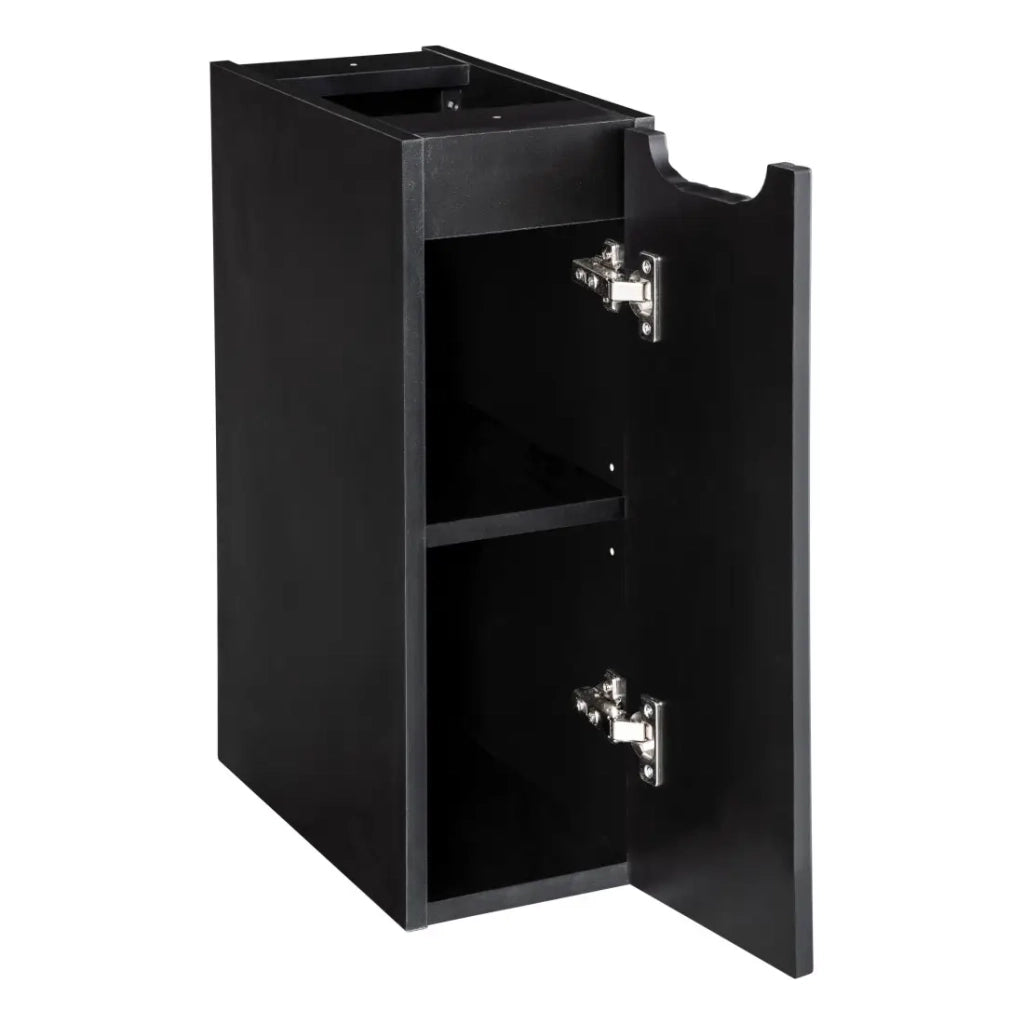 Mobile da bagno VANO - 1 porta - Nero opaco - L20 × P39 × H57 cm - Da appendere