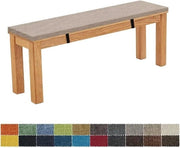 Cuscino per sedia esterna 100 x 30 x 3 cm - lavabile e rimovibile - antiscivolo doppio - molto elastico - adatto per sedie da giardino - altalene - terrazze - sedie per interni - 2 spessori - 20 colori - grigio